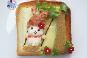 Food Art: My Melody on swing toast art | Bento Days