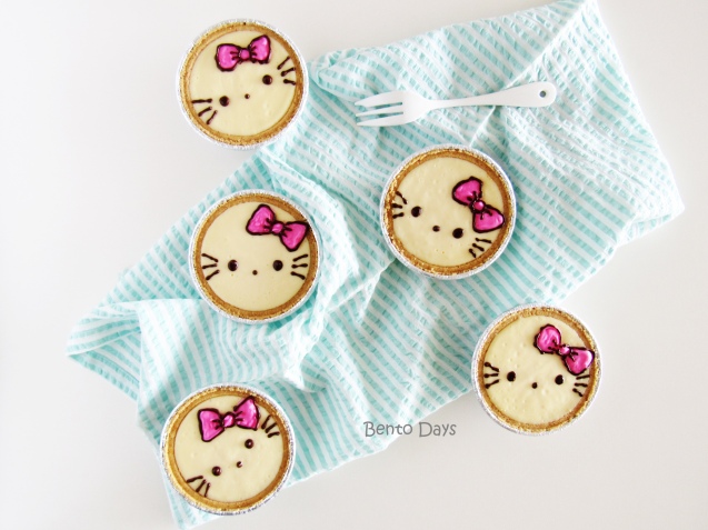 Hello Kitty no-bake cheesecake tarts